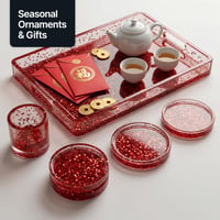 Glitter decorativ roșu Hemway Craft 100g - Chunky 0,6mm, sclipici cu granulație mare pentru activități creative 7