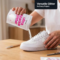 Hemway Ultra Sparkle Glitter Sclipici Alb 100g Super Chunky 3mm Artizanat Unghii Față Păr Decor Fesival 3