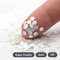 Hemway Ultra Sparkle Glitter Sclipici Alb 100g Super Chunky 3mm Artizanat Unghii Față Păr Decor Fesival 5
