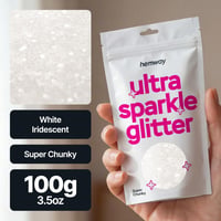Hemway Ultra Sparkle Glitter Sclipici Alb 100g Super Chunky 3mm Artizanat Unghii Față Păr Decor Fesival 2