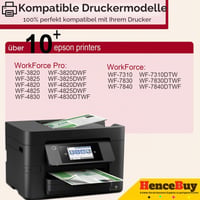 HenceBuy 405XL Multipack kompatibilná sada atramentových kaziet Epson 405 XL - 2 čierne, 1 azúrová, 1 purpurová, 1 žltá - WF-4820DWF WF-3820 WF-4825 WF 2