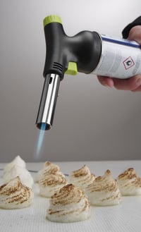 HENDI Crème Brûlée égő zöld részletekkel, ergonomikus fogantyú, gázégő konyhai használatra 3