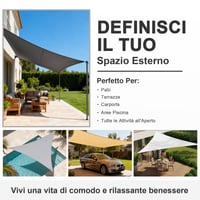 HENG FENG Tieniaca plachta 3,5x4,5 m obdĺžniková, béžová, vodoodolná, 95% UV ochrana, PES 160 g/m², do záhrady a na terasu 6