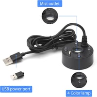 HENGBIRD Akvárium Párásító Gép USB LED Színváltós Ultrahangos Ködfüggöny Vízhiány Védelem Szökőkút Tó Akvárium 5V 3