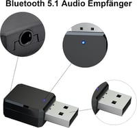 HENGBIRD Bluetooth 5.1 USB Vevő Autóba 3.5mm AUX Csatlakozóval, Beépített Mikrofon, Plug and Play Autós Hangszórókhoz PC TV 4