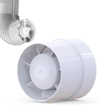 HENGBIRD Csatornás Ventilátor 100-150mm Csendes Inline Szellőztető Konyha Fürdőszoba 1