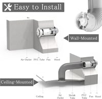 HENGBIRD Csatornás Ventilátor 100-150mm Csendes Inline Szellőztető Konyha Fürdőszoba 6