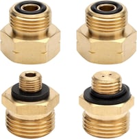 HENGBIRD Gázpalack Adapter Készlet 4 Darabos - Sárgaréz Európai Gáz Csatlakozó Nyomásszabályozóhoz Külföldi Palackokhoz 1