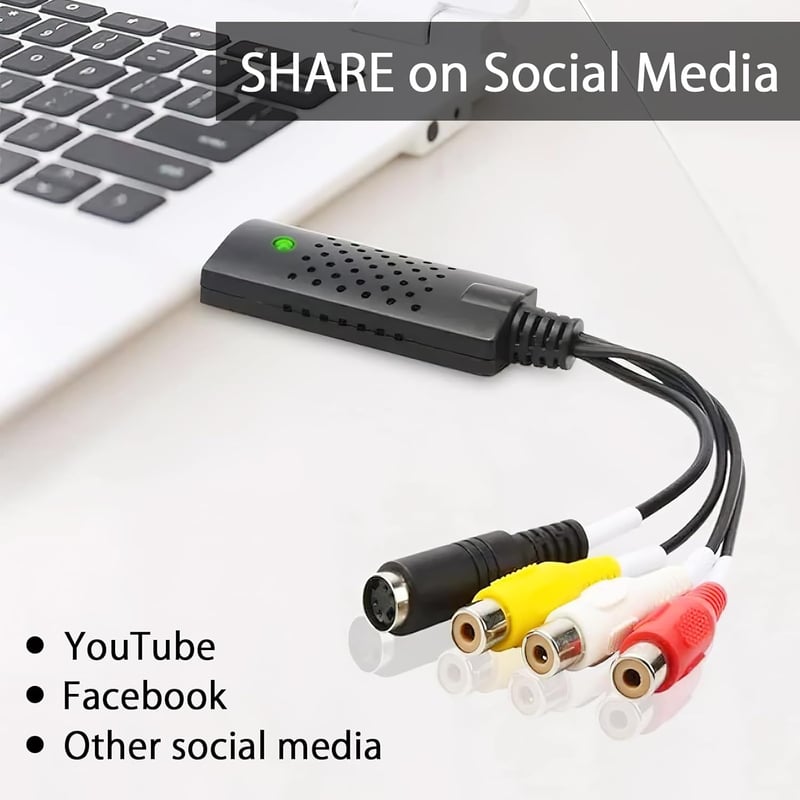 HENGBIRD USB 2.0 Videó Digitalizáló Konverter VHS Kazetta DVD Átalakító Analóg Digitális Adapter Windows Mac Kompatibilis