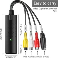 HENGBIRD USB 2.0 Videó Digitalizáló Konverter VHS Kazetta DVD Átalakító Analóg Digitális Adapter Windows Mac Kompatibilis 2