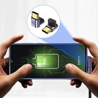 HENGBIRD USB C 90 Fokos Adapter 40Gbps USB 4 Típus C Férfi-Női Csatlakozó 100W Töltés 8K Videó Samsung Galaxy Huawei 2 Darab 6