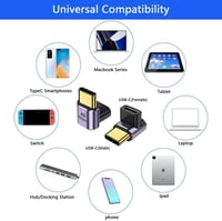 HENGBIRD USB C 90 Fokos Adapter 40Gbps USB 4 Típus C Férfi-Női Csatlakozó 100W Töltés 8K Videó Samsung Galaxy Huawei 2 Darab 7