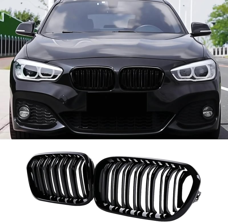 Hengjiayao BMW 1-es F20 F21 Fényes Fekete Vesekidney Rács 2015-2018