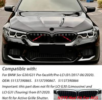 Hengjiayao BMW 5-ös G30 G31 Fényes Fekete Vesekidney Hűtőrács 2017-2020 2