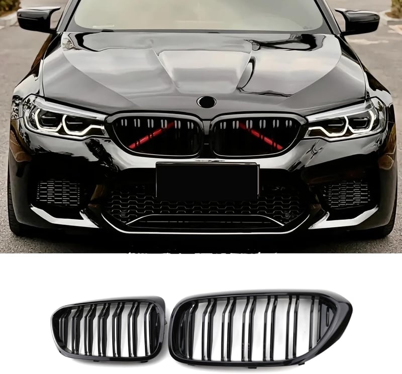 Hengjiayao BMW 5-ös G30 G31 Fényes Fekete Vesekidney Hűtőrács 2017-2020