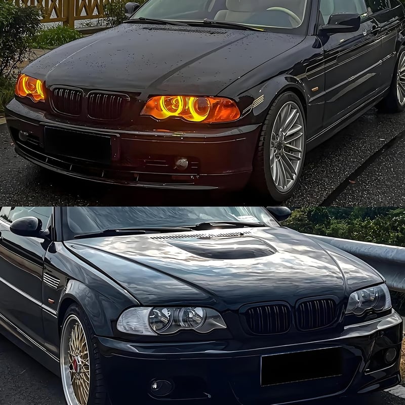 Hengjiayao BMW E46 3-as sorozat első lökhárító rács fényes fekete 1998-2001