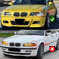 Hengjiayao BMW E46 3-as sorozat első lökhárító rács fényes fekete 1998-2001 4