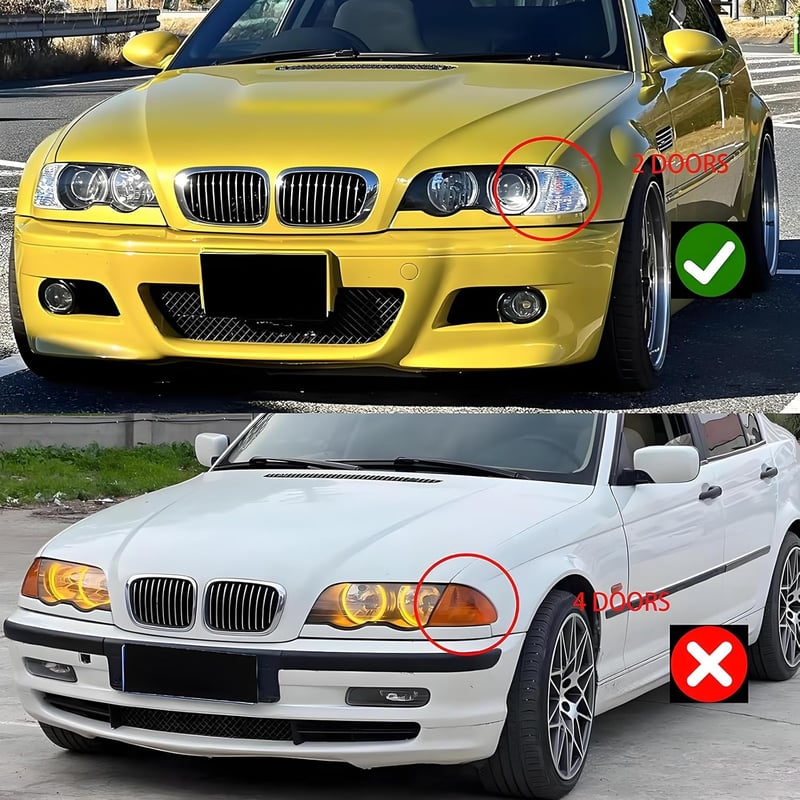 Hengjiayao BMW E46 3-as sorozat első lökhárító rács fényes fekete 1998-2001