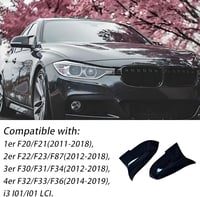 Hengjiayao BMW tükörfedél pár, fényes fekete oldaltükör burkolat F20 F30 F32 sorozathoz - For 1er 2er 3er 4er 3
