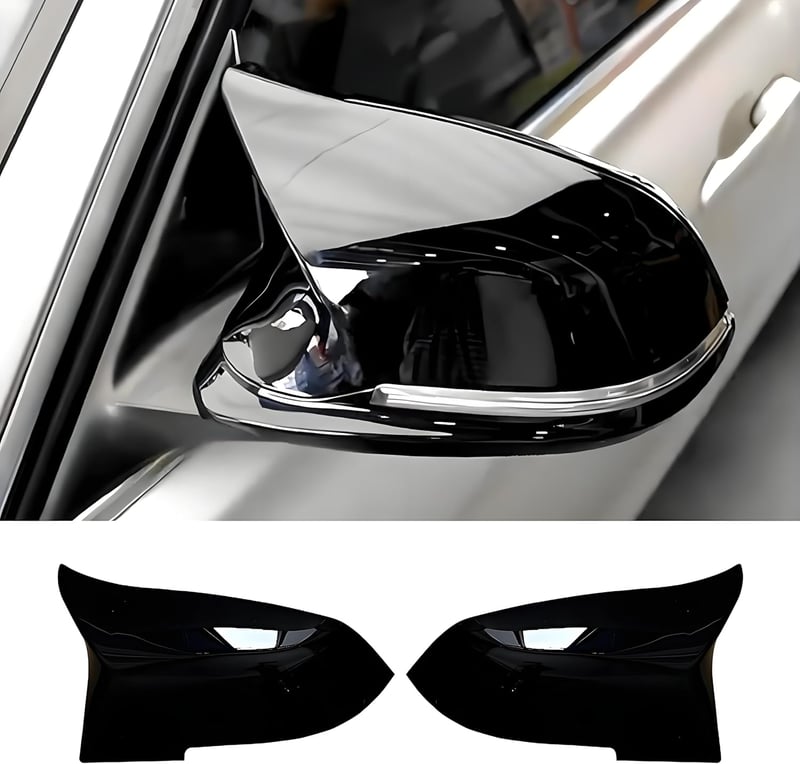 Hengjiayao BMW tükörfedél pár, fényes fekete oldaltükör burkolat F20 F30 F32 sorozathoz - For 1er 2er 3er 4er
