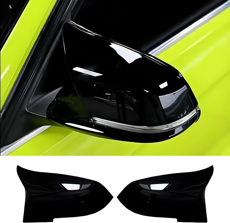 Hengjiayao BMW tükörfedél pár, fényes fekete oldaltükör burkolat F20 F30 F32 sorozathoz - For 1er 2er 3er 4er