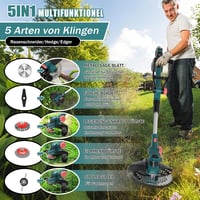 Hengriacly 21V Akkus Fűnyíró Makita Kompatibilis Kefe Nélküli Motor 2x4.0Ah Akkuval 3