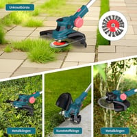 Hengriacly Akkumulátoros Fűszegélynyíró Makita 18V Akkuhoz, 2in1 Gyepvágó Kefe Nélküli Motorral, 90° Forgatható, 23cm Vágókör 5