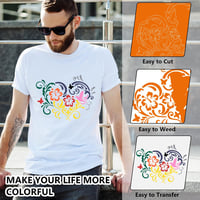 Hengrongshen Narancssárga Vasalható Vinyl Fólia 30,5cm x 150cm - Hőtranszfer Flexfólia Plotter Eszközökkel Cri-Cut és Silhouette DIY Pólókho 5