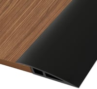 Hengrongshen Öntapadós PVC Küszöbsín 1m x 5cm - Fekete Átmeneti Profil Padlómagasság Kiegyenlítéshez Parketta, Laminált Padló 5-10mm 1