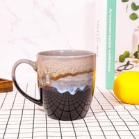 hengshukeji 500ml Kerámia Kávéscsésze Kézműves Irodai Otthoni Teás Csésze Világoskék 3