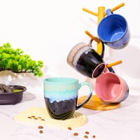 Keramická šálka na kávu Hengshukeji, ručne vyrobená – svetlomodrá – 500 ml 3