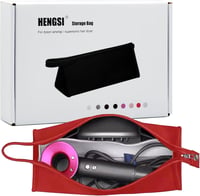 HENGSI Dyson Airwrap és Supersonic utazótáska, vízálló PU bőr, piros 2