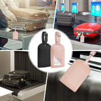 Etichetă de bagaj din piele Hengxinc, accesoriu de călătorie, set de 2 bucăți, etichetă pentru bagaje, etichetă cu nume 7