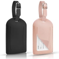 Etichetă de bagaj din piele Hengxinc, accesoriu de călătorie, set de 2 bucăți, etichetă pentru bagaje, etichetă cu nume 1