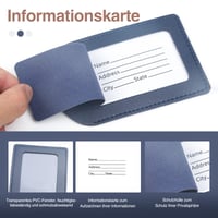 Hengxinc menovka na batožinu z PU kože - 5 ks, v 5 rôznych farbách 4