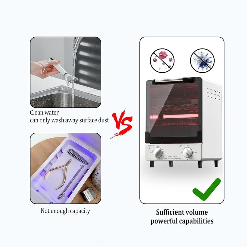 Henlivy 10L Sterilizáló Autokláv 250°C Fodrász Szalon Köröm Spa Eszköz Sterilizáláshoz
