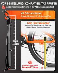 HENMI Állítható Kerékpártámasz 24-29" Méretű Kerékpárokhoz - 45kg Teherbírás, Alumínium, MTB, E-bike, Országúti és Városi Biciklikhez 2