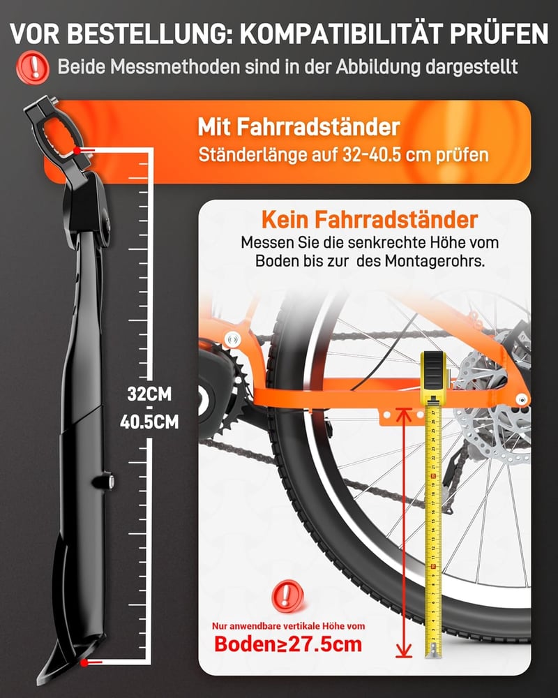 HENMI Állítható Kerékpártámasz 24-29" Méretű Kerékpárokhoz - 45kg Teherbírás, Alumínium, MTB, E-bike, Országúti és Városi Biciklikhez