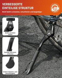 HENMI Bicikli oldaltámasz 24-29 col e bike MTB kétfuratos stabil állvány 40 mm M6 és 18 mm M5 M6 csavar rögzítéshez 4