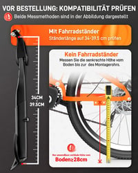 HENMI Bicikli oldaltámasz 24-29 col e bike MTB kétfuratos stabil állvány 40 mm M6 és 18 mm M5 M6 csavar rögzítéshez 2