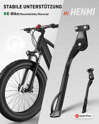 HENMI Bicikli oldaltámasz 24-29 col e bike MTB kétfuratos stabil állvány 40 mm M6 és 18 mm M5 M6 csavar rögzítéshez 6