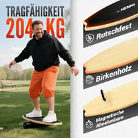 HENMI Fa Egyensúlyozó Deszka Csúszásmentes Felülettel, Otthoni Fitness Tréning 4