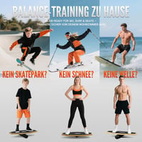 HENMI Fa Egyensúlyozó Deszka Csúszásmentes Felülettel, Otthoni Fitness Tréning 8