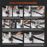 HENMI Hajtókar Leszerelő Készlet Kerékpárokhoz - 14 mm Kulcs, Kenőolajjal és Zsírral - Shimano, Bosch, ISIS, Octalink Kompatibilis Univerzál 4