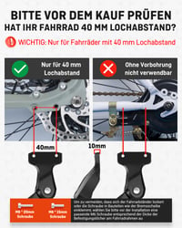 HENMI Bočný stojan na bicykel pre 24-29 palcové bicykle, bočný stojan pre elektrobicykle a MTB bicykle, so skrutkovými otvormi 40 mm M6 a 18 mm M5/M6 2