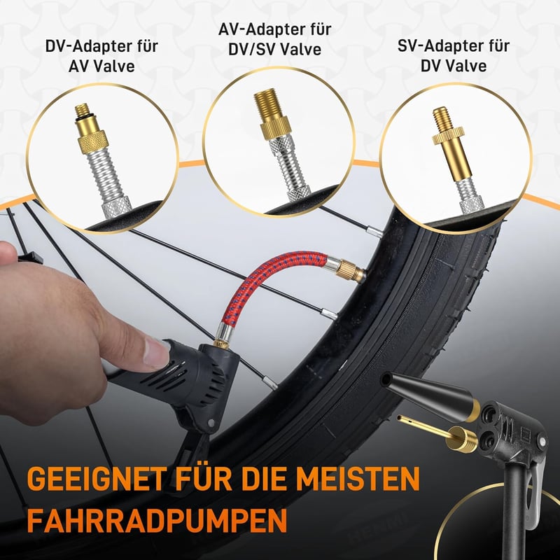 HENMI Kerékpár Szelep Adapter Szett - HMV-Y03