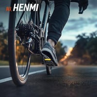 Ploché pedále na bicykel HENMI s odrazkami, StVZO, zapuzdrené ložiská, 9/16 palca – čierne 7
