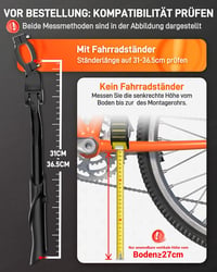 HENMI Univerzális Kerékpártámasz 24-29 Colos Kerékpárokhoz - 35-45 kg Teherbírás, Állítható Magasság, Stabil Tartás MTB, Trekking és Városi 2