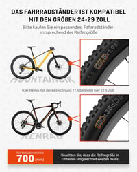 HENMI Állítható Kerékpártámasz 24-29" Méretű Kerékpárokhoz - 45kg Teherbírás, Alumínium, MTB, E-bike, Országúti és Városi Biciklikhez 3