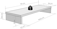 Henor Fa TV Állvány 110x35x15 cm Fehér 60 kg Terhelhetőség 3